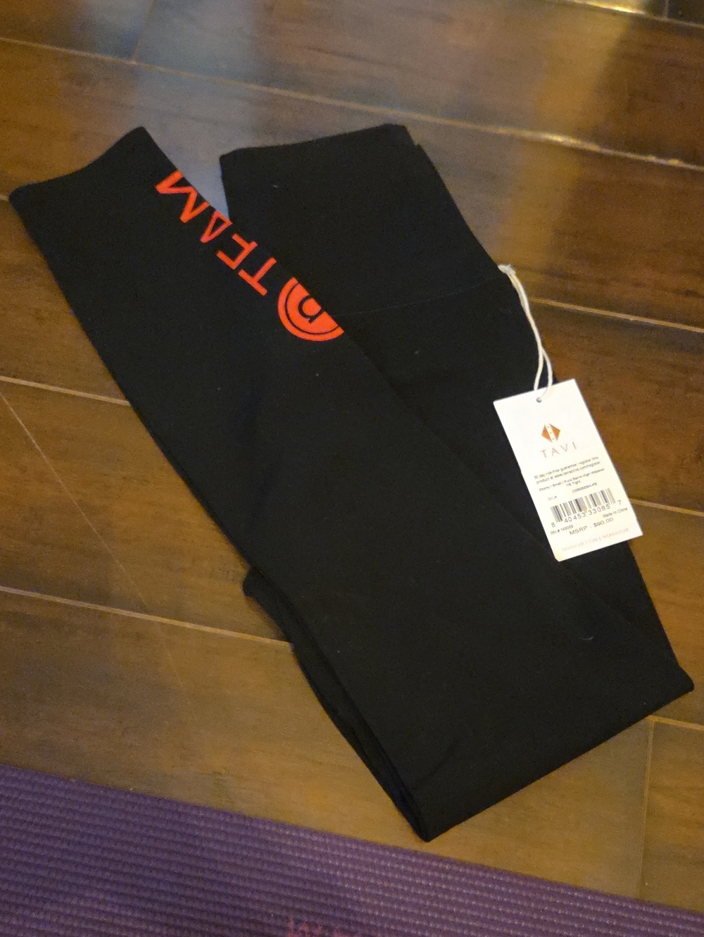Tavi Pure Barre Team Leggings Black Size Small NWT